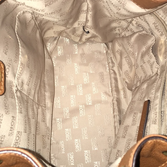 MICHAEL KORS BROWN LEATHER HAND BAG - Picture 3 of 8